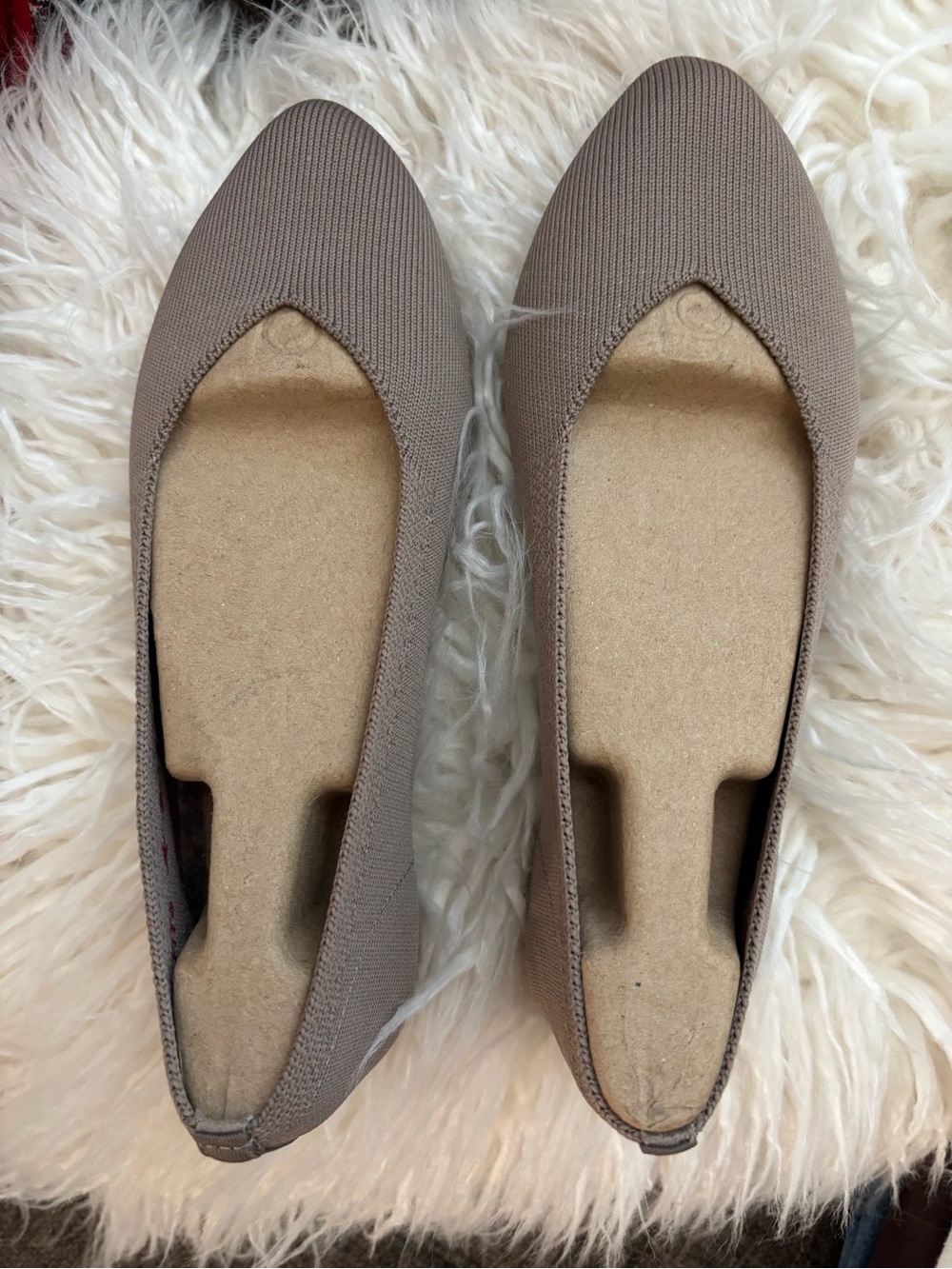 Skechers Women's Taupe Knit Slip-On Flats
